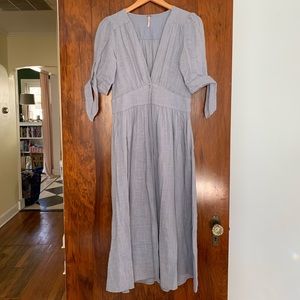 Free People Blue Cotton Dress Sz S